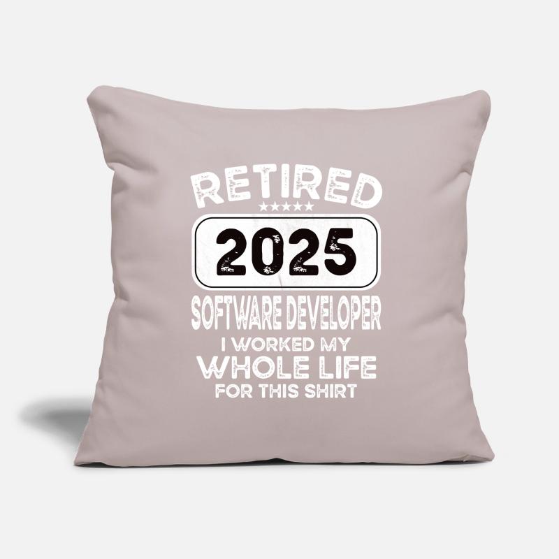 Retired Software developer 2025 Sofakissenbezug 45 x 45 cm