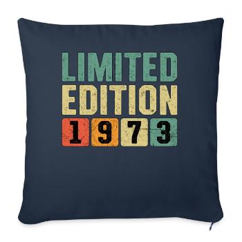 Édition limitée 1973 - Housse de coussin décorative 45 x 45 cm - bleu marine - Devant