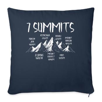 7 Summits Puncak Jaya - Sofakissenbezug 45 x 45 cm - Navy - Vorne