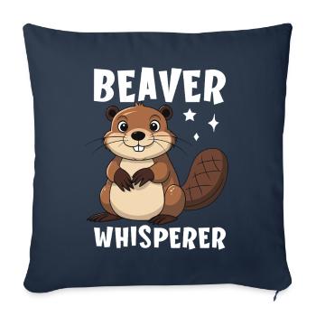 Beaver Whisperer - Sofakissenbezug 45 x 45 cm - Navy - Vorne