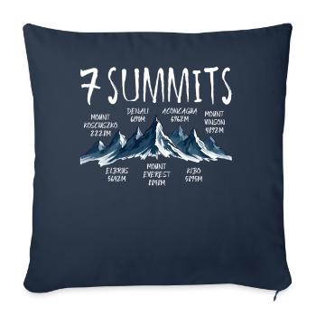 7 sommets Kosciuszko - Housse de coussin décorative 45 x 45 cm - bleu marine - Devant