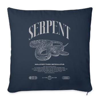 Reticulated Python Reptile Keeper Streetwear - Sofa pillowcase 17,3'' x 17,3'' (45 x 45 cm) - navy - Front