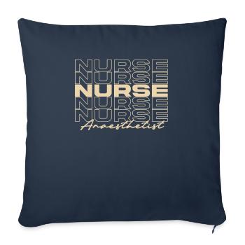 Infirmière anesthésiste Infirmières médicales élégantes - Housse de coussin décorative 45 x 45 cm - bleu marine - Devant