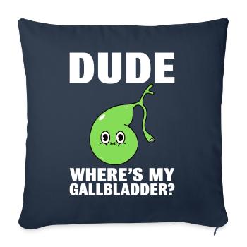 Funny Gallbladder Removal Cholecystectomy - Sofa pillowcase 17,3'' x 17,3'' (45 x 45 cm) - navy - Front