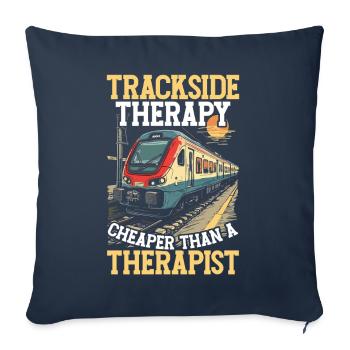 Zugfahrer Lokführer Zugliebhaber Bahnhof - Sofakissenbezug 45 x 45 cm - Navy - Vorne