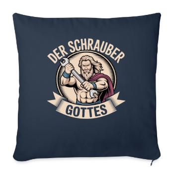 Der Schrauber Gottes - Sofakissenbezug 45 x 45 cm - Navy - Vorne