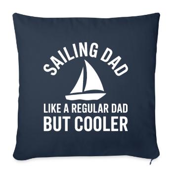 Voile Dire Papa Papa Marin Voile Cadeau - Housse de coussin décorative 45 x 45 cm - bleu marine - Devant