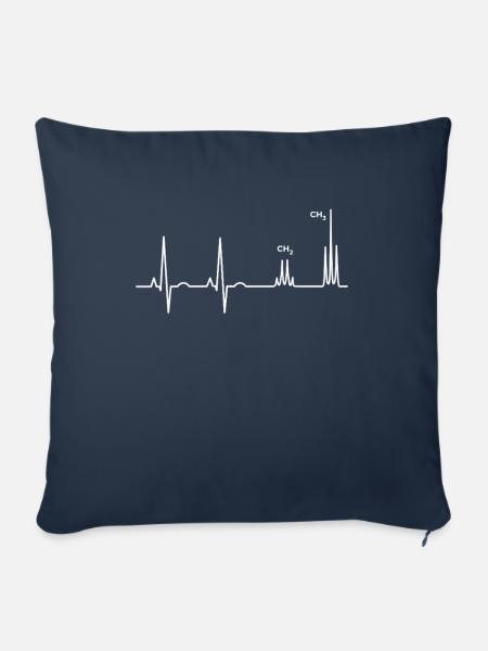 NMR-Spektroskopie Nuclear Magnetic Resonance - Sofakissenbezug 45 x 45 cm - Navy