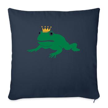 grumpy frog prince - Housse de coussin décorative 45 x 45 cm - bleu marine - Devant