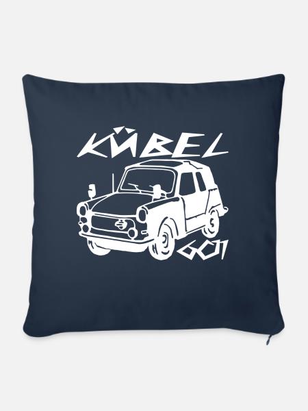 Kübel Trabi Stoffhund - Sofakissenbezug 45 x 45 cm - Navy