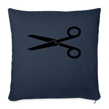 Schere - Sofakissenbezug 45 x 45 cm - Navy - Vorne
