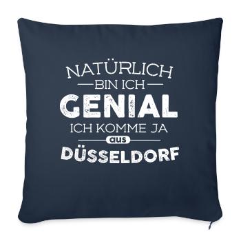 Städte Düsseldorf Genial - Sofakissenbezug 45 x 45 cm - Navy - Vorne