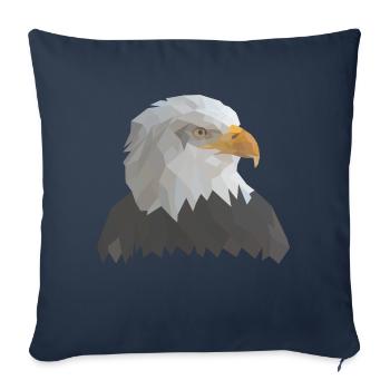 aigle - Housse de coussin décorative 45 x 45 cm - bleu marine - Devant