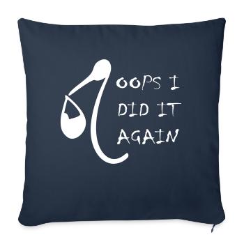 oops i did it again - Sofa pillowcase 17,3'' x 17,3'' (45 x 45 cm) - navy - Front