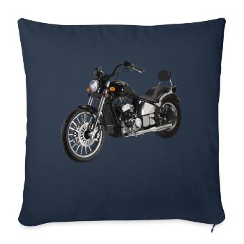 Shopper Biker Motorcycle - Sofa pillowcase 17,3'' x 17,3'' (45 x 45 cm) - navy - Front