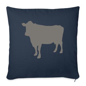 Kuh - Sofakissenbezug 45 x 45 cm - Navy - Vorne