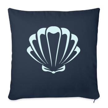 muschel - Sofakissenbezug 45 x 45 cm - Navy - Vorne