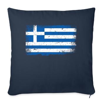 Greece flag - Sofa pillowcase 17,3'' x 17,3'' (45 x 45 cm) - navy - Front