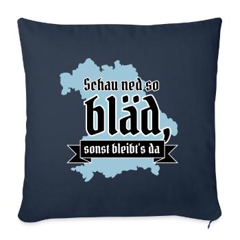 Ça a l'air si stupide sinon ça reste là! Bavarois - Housse de coussin décorative 45 x 45 cm - bleu marine - Devant