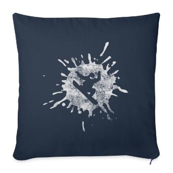 Ski slogans in freeski and Austria on holiday - Sofa pillowcase 17,3'' x 17,3'' (45 x 45 cm) - navy - Front