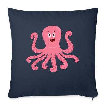 Oktopus - Sofakissenbezug 45 x 45 cm - Navy - Vorne