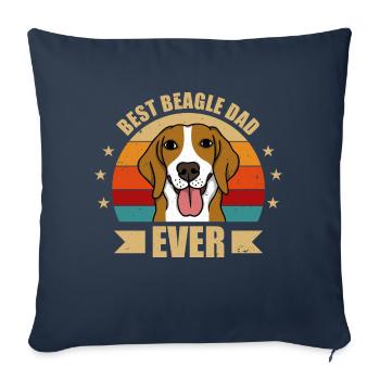 BEST BEAGLE Dad - Sofa pillowcase 17,3'' x 17,3'' (45 x 45 cm) - navy - Front