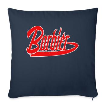 barbier cheveux barbe barbier raser hommes barbier - Housse de coussin décorative 45 x 45 cm - bleu marine - Devant