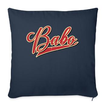 babo baba chef boss king brother gamer meilleur meilleur - Housse de coussin décorative 45 x 45 cm - bleu marine - Devant