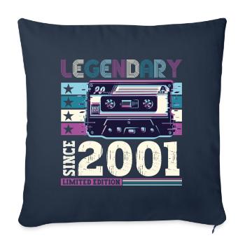 Legendary 2001 21st Birthday Gift Men - Fun - Sofa pillowcase 17,3'' x 17,3'' (45 x 45 cm) - navy - Front