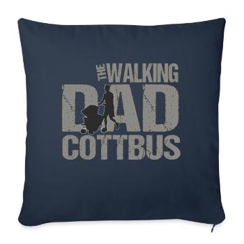 Le papa qui marche Cottbus - Housse de coussin décorative 45 x 45 cm - bleu marine - Devant