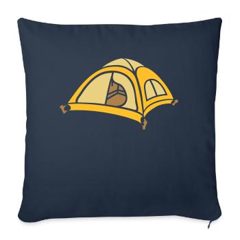 Design Cool Tente Camping - Housse de coussin décorative 45 x 45 cm - bleu marine - Devant