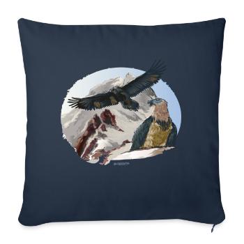 Baretgeier Nationalpark Berchtesgaden - Sofakissenbezug 45 x 45 cm - Navy - Vorne