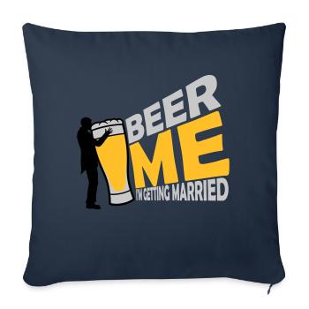 Beer Me Getting Married - Sofa pillowcase 17,3'' x 17,3'' (45 x 45 cm) - navy - Front