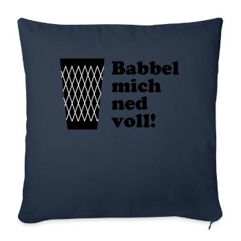 Ribbed babble me ned full! #FrankfurtShirts - Sofa pillowcase 17,3'' x 17,3'' (45 x 45 cm) - navy - Front