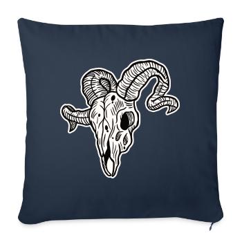 Skull Skeleton Skull Horror Cadeau d’Halloween - Housse de coussin décorative 45 x 45 cm - bleu marine - Devant