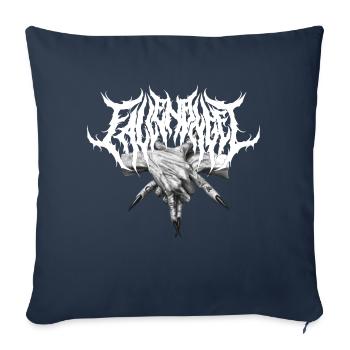 Ange déchu Ange déchu Lucifer Mains Logo - Housse de coussin décorative 45 x 45 cm - bleu marine - Devant