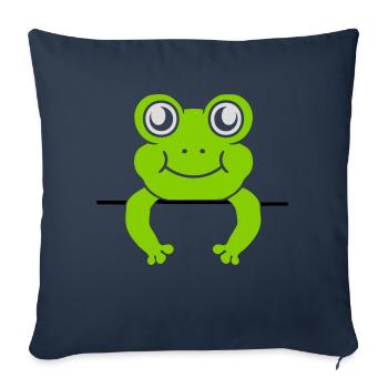 Frog Wall Shield Comic - Sofa pillowcase 17,3'' x 17,3'' (45 x 45 cm) - navy - Front