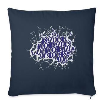amoureux des chiens beagle papa tests d’animaux citation amusante - Housse de coussin décorative 45 x 45 cm - bleu marine - Devant