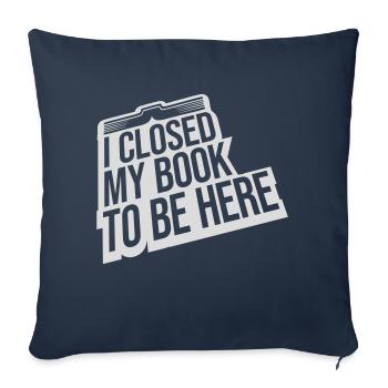I closed my book - Sofa pillowcase 17,3'' x 17,3'' (45 x 45 cm) - navy - Front