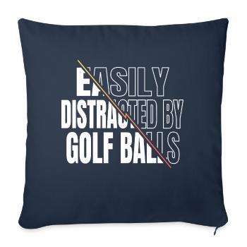 Golfbag GolfLove GolfGift Puter Golfmom - Housse de coussin décorative 45 x 45 cm - bleu marine - Devant