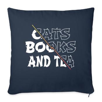 mammal cat humor cat face hoodies and sweatshirts - Sofakissenbezug 45 x 45 cm - Navy - Vorne