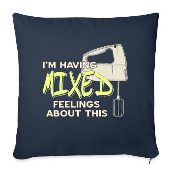 I'm Having Mixed Feelings About This Retro Baking - Sofa pillowcase 17,3'' x 17,3'' (45 x 45 cm) - navy - Front