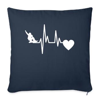 Snowboard slogan winter sports snowboarders - Sofa pillowcase 17,3'' x 17,3'' (45 x 45 cm) - navy - Front