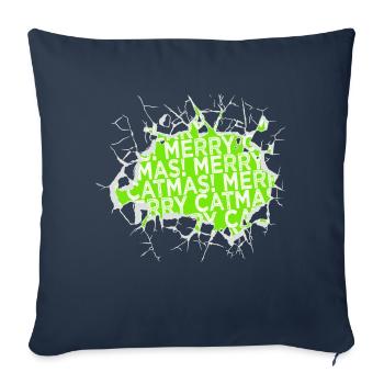 plage guenon animaux chat humour maison chat avogato - Housse de coussin décorative 45 x 45 cm - bleu marine - Devant