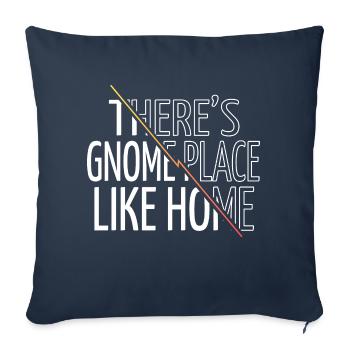 Citation de chambre Noël Humour Heureux - Housse de coussin décorative 45 x 45 cm - bleu marine - Devant