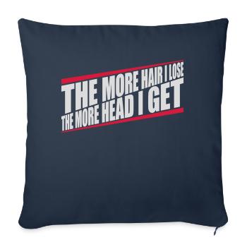 J’ai plus de tête - Housse de coussin décorative 45 x 45 cm - bleu marine - Devant