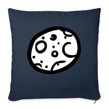 space moon - Housse de coussin décorative 45 x 45 cm - bleu marine - Devant