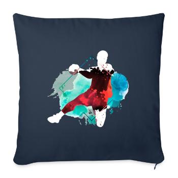 Handball Handball Player Handball Player Splash Bunt - Sofa pillowcase 17,3'' x 17,3'' (45 x 45 cm) - navy - Front