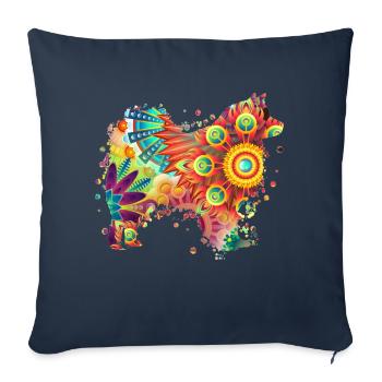 Finnischer Lapphund Hundedesign Hundefreunde Hund - Sofakissenbezug 45 x 45 cm - Navy - Vorne