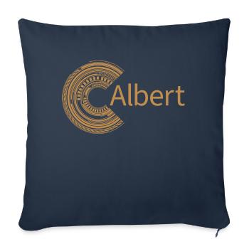 Pour Abert - Housse de coussin décorative 45 x 45 cm - bleu marine - Devant